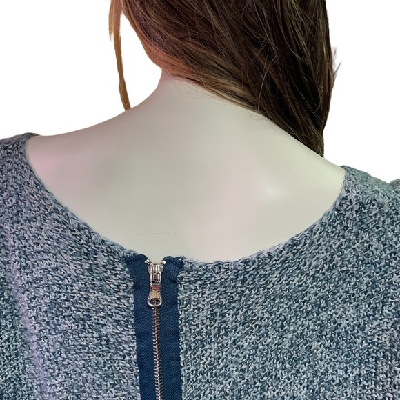 DYNAMITE HIGH-LOW SWEATER SIZE S BLUISH/TURQUOISE IN COLOUR - Picture 2 of 12